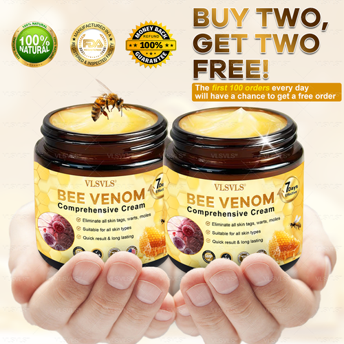 Made and Shipped from USA  🎉🎉🎉𝑽𝑳𝑺𝑽𝑳𝑺® Bee Venom Comprehensive Cream  LAST DAY 80% OFF(Sagging Skin, Fine Lines, Loss of Firmness, Flat Bust, Drooping Hips, and More)