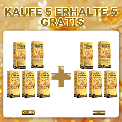 Neu! ✨ Hiskin® Kurkuma × Kojisäure Overnight Peel-Off-Maske – Mildert hartnäckige Pigmentflecken & glättet sichtbare Falten über Nacht 🌙✨ Kurkuma × Kojisäure × Peptid ✅ Nur ein Schritt pro Nacht · Sichtbare Ergebnisse nach 7 Nächten