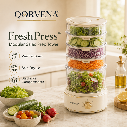 QORVENA™ SteamRise™ Adjustable Multi-Level Steamer