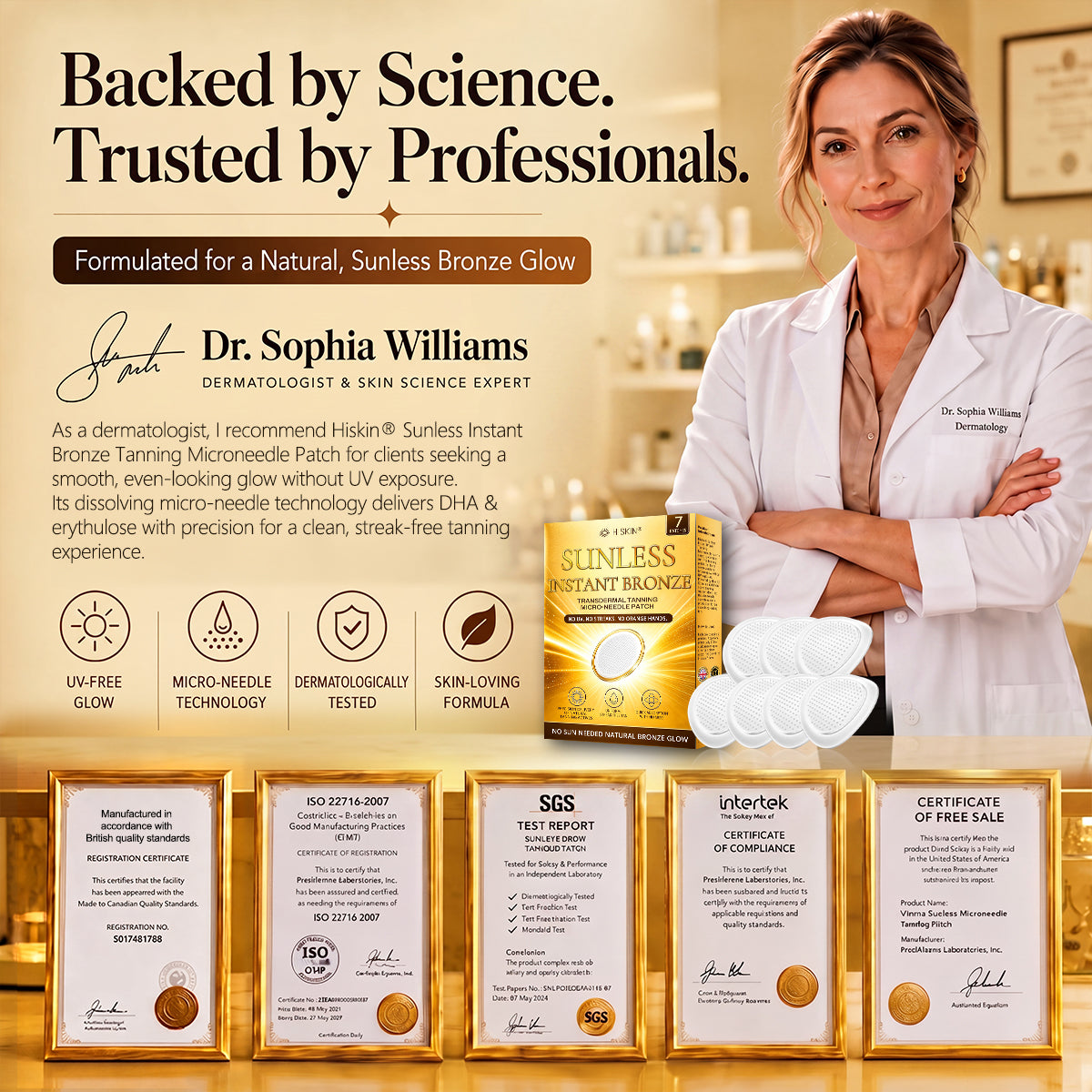 30% OFF | 𝑶𝒇𝒇𝒊𝒄𝒊𝒂𝒍 𝑺𝒕𝒐𝒓𝒆 ☀️☀️ 𝐇𝐢𝐬𝐤𝐢𝐧® 𝐒𝐮𝐧𝐥𝐞𝐬𝐬 𝐈𝐧𝐬𝐭𝐚𝐧𝐭 𝐁𝐫𝐨𝐧𝐳𝐞 𝐓𝐚𝐧𝐧𝐢𝐧𝐠 𝐌𝐢𝐜𝐫𝐨𝐧𝐞𝐞𝐝𝐥𝐞 𝐏𝐚𝐭𝐜𝐡 🇦🇺 | Once Daily Bronze Glow in 7 Days ✅ No UV, No Orange, No DHA