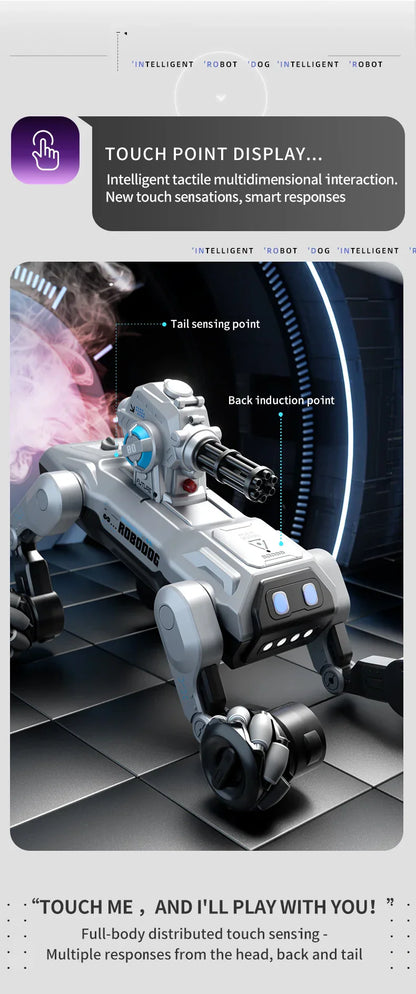 2026 New Intelligent Mechanical Dog With Gesture Induction Can Walk And Sing Dog Spray Control Electric Pet Dog Toys Kids Gifts