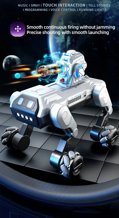 2026 New Intelligent Mechanical Dog With Gesture Induction Can Walk And Sing Dog Spray Control Electric Pet Dog Toys Kids Gifts