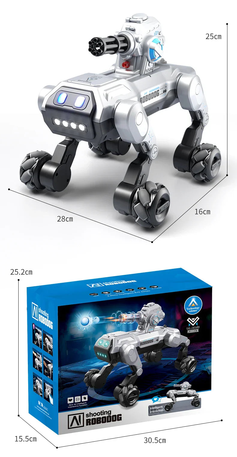 2026 New Intelligent Mechanical Dog With Gesture Induction Can Walk And Sing Dog Spray Control Electric Pet Dog Toys Kids Gifts