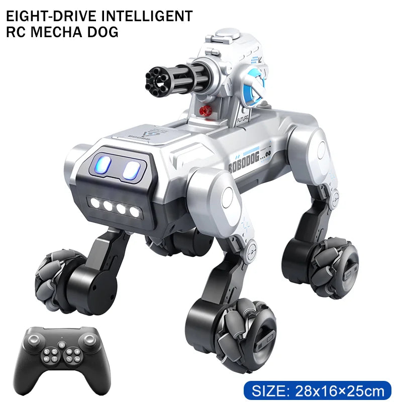 2026 New Intelligent Mechanical Dog With Gesture Induction Can Walk And Sing Dog Spray Control Electric Pet Dog Toys Kids Gifts