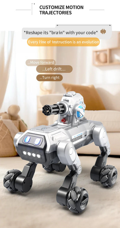2026 New Intelligent Mechanical Dog With Gesture Induction Can Walk And Sing Dog Spray Control Electric Pet Dog Toys Kids Gifts