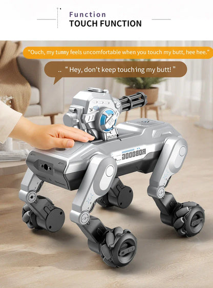 2026 New Intelligent Mechanical Dog With Gesture Induction Can Walk And Sing Dog Spray Control Electric Pet Dog Toys Kids Gifts