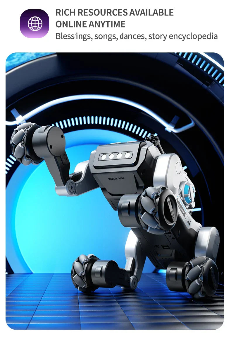 2026 New Intelligent Mechanical Dog With Gesture Induction Can Walk And Sing Dog Spray Control Electric Pet Dog Toys Kids Gifts
